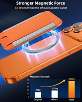 Tarjetero Magnético Flexible de Cuero PU para 12/13/14/15, con Banda Elástica, Diseño Portátil, Compatible y Resistente