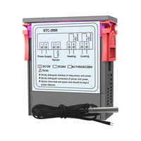 Thermostat numérique de refroidissement et de chauffage STC-3000 12V 24V 110~220V Contrôleur de température pour incubateur