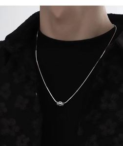 จี้ห้อยคอแบบหมุนได้ ลายมนต์หกอักขระสไตล์วินเทจ ชุบเงิน สำหรับผู้ชาย สร้อยคอแบบโซ่ลายงู เครื่องประดับสำหรับทุกเพศ - Product Image 3