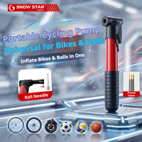 Pompe à vélo haute pression, pompe manuelle pour vélo avec aiguille pour ballon de basket, ballon de football, gonfleur de pneus de vélo de route, cyclisme