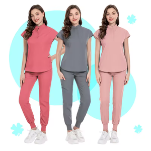 Precio de fábrica personalizado etiqueta privada Scrubs traje Hospital quirúrgico médico enfermera uniforme Jogger enfermera Scrubs uniformes conjunto - Product Image 5