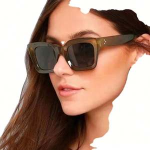 Nuevas Gafas de Sol Cuadradas Extra Grandes para Mujer, Diseño Vintage 2021 con Logotipo Personalizado, Degradado de Leopardo Negro, Protección UV400 - Product Image 1