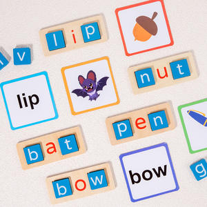 ตัวต่อไม้เสริมพัฒนาการเด็กเล็ก ฝึกอ่านอักษรพยัญชนะสั้น ของเล่นเสริมทักษะยอดนิยม - Product Image 3