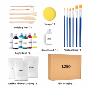 <span class=keywords><strong>Kit</strong></span> <span class=keywords><strong>de</strong></span> <span class=keywords><strong>poterie</strong></span> argile sèche à l'air <span class=keywords><strong>pour</strong></span> adultes (grand)-Faites vos propres projets d'argile sèche à l'air - Product Image 2