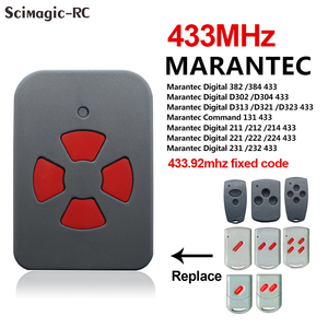 Télécommande <span class=keywords><strong>de</strong></span> <span class=keywords><strong>porte</strong></span> <span class=keywords><strong>de</strong></span> <span class=keywords><strong>garage</strong></span> SMG-302 <span class=keywords><strong>Marantec</strong></span> compatible avec <span class=keywords><strong>MARANTEC</strong></span>-Digital 221 222 384 D302 D313 D321D323 433MHz Commande 131 - Product Image 2