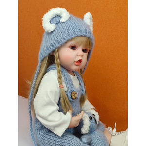 Muñeco Reborn de Niño YOURBRAND con Cejas Naturales Rubias Finas, Cabeza de Silicona, Torso Relleno de Algodón, Regalo Decorativo - Product Image 4