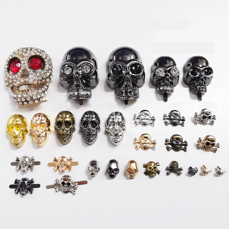 Diy Skull Rivet Studs Voor Motorkap Hoeden Handtassen Punk Gothic Skull Cross-Bone Rapid Klinknagels