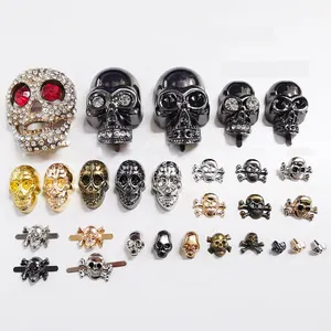 DIY Skull Rivet Studs For Bonnet Hats Handbags Punk Gothic Skull Cross-Bone Rapid Rivets