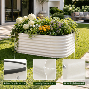 SEEYES Kit de Jardinera Elevada Modular de Metal Personalizada de 24 pulgadas de altura, 4x3 pies, OEM RoHS, para Azotea y Cultivo Vertical - Product Image 2