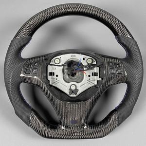 Volante de fibra de carbono de cuero perforado personalizado para <span class=keywords><strong>BMW</strong></span> E90 E92 E93 M3 estilo deportivo de coche personalizado - Product Image 1