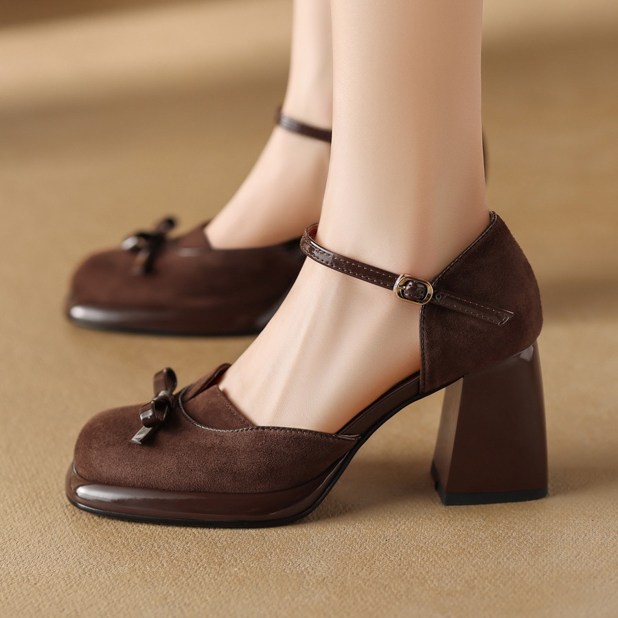 Zapatos Para Negro Mujer Con Hebilla Tacón Alto Plataforma | Meses Sin