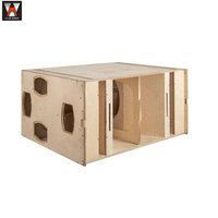 Caisse de subwoofer passif professionnel B22, double subwoofer de 18 pouces, grande enceinte de subwoofer, caisson de subwoofer en bois pour scène DJ