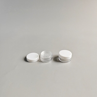 Pot à poudre libre en plastique imprimé à faible MOQ, 0,5G 1G 2G, 3ML 5ML 10ML, avec couvercle noir, blanc ou transparent
