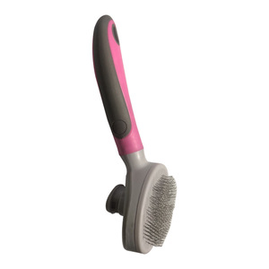 Pet Self Cleaning Comb Pink Orchid Dog Grooming Brush Coarse Fine <b>Needle</b> Detangling - Product Image 3