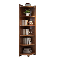 Étagère en bois massif, armoire d'angle sur pied, armoire d'angle pour salon, armoire d'angle triangulaire pour chambre à coucher