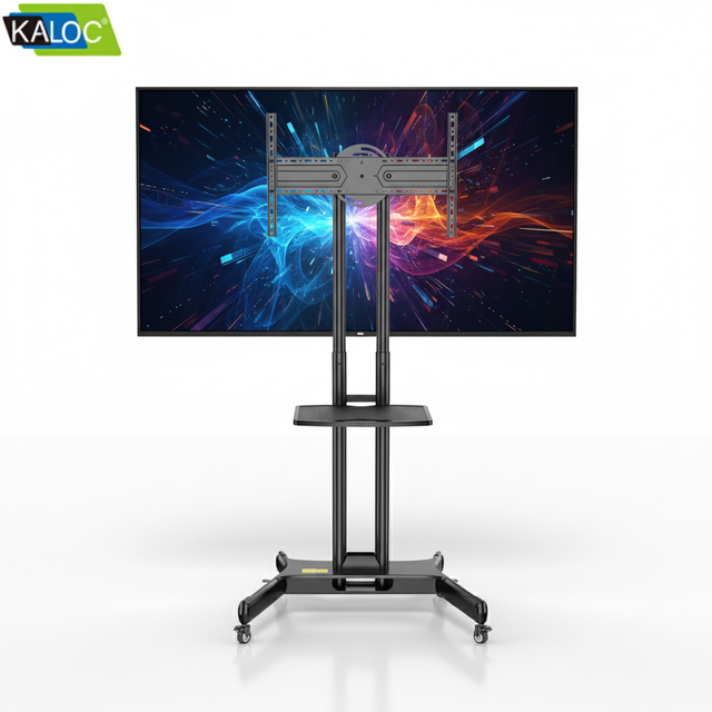 KALOC Factory Direct Price L65-X Height Adjustable TV Stand 32-65 Inches Movable Tv Stand with Wheels