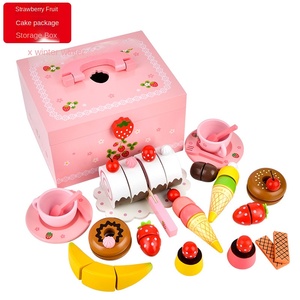 Jouets de gâteau d'anniversaire simulé Toywoo, jouets en bois pour enfants, trancheuse de cuisine, jouets de princesse pour bébés de 3 à 6 ans - Product Image 4