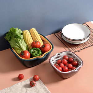 Nouveau <span class=keywords><strong>design</strong></span> de corbeille à fruits durable en plastique de grande taille pour la cuisine des ménages <span class=keywords><strong>panier</strong></span> de drainage pour le lavage des légumes - Product Image 3
