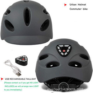 Casco de ciclismo ajustable con luz trasera para bicicletas de carretera y montaña, unisex, talla adulta, color iridiscente - Product Image 4