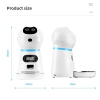 Distributeur automatique de nourriture pour animaux de compagnie 3,5 L, distributeur intelligent de nourriture pour chats, contrôle des portions programmé, enregistrement vocal, double alimentation, infrarouge anti-blocage