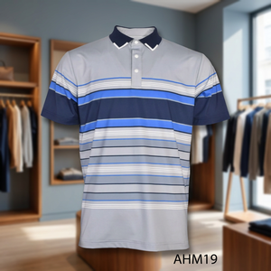 Handee เสื้อกอล์ฟผู้ชายระบายอากาศ, เสื้อ100% โพลีเอสเตอร์ถัก-SC xanh - Product Image 3