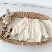 Conjunto de Cárdigan para Bebé Estilo Francés Chic, Cuello con Borlas, Atuendo Elegante, Traje de Suéter para Niños e Infantes