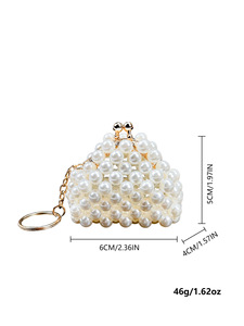 Faveurs de mariage personnalisées de luxe pour invités, cadeaux de fête sur mesure, mini sacs en perles pour douche nuptiale, cadeaux de mariage en gros pour invités en ABS - Product Image 4