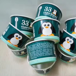 High Quality Custom Printed <b>Disposable</b> Paper <b>Cups</b> Wholesale Ice Cream Paper <b>Cup</b> With Lid - Product Image 6