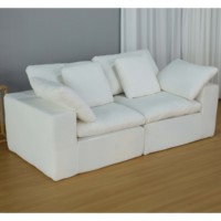 Meistverkauftes Ganzjahres-Zweisitzer-Sitzsack-Sofa aus Wildleder-Stoff mit Komprimiertem Schaumstoff und Weichem Kissen