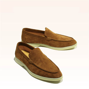 Mocassins confortables en daim de vache pour hommes, <span class=keywords><strong>chaussures</strong></span> <span class=keywords><strong>bateau</strong></span> décontractées de luxe à semelle en caoutchouc légère pour l'extérieur - Product Image 1