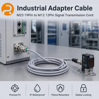 Câble Connecteur Circulaire ROMTRONIC M23 M12, Fil Flexible PUR, Étanche IP67, 300V DC/600V AC, -40~+90, 2 Cœurs pour Robot Servo
