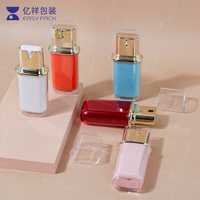 Flacon cosmétique en plastique carré personnalisé pour sérum, crème de maquillage, fond de teint liquide, avec pompe à lotion