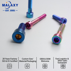 Vis en titane à tête cylindrique et six pans creux pour modification de moto MALAXY - Product Image 2
