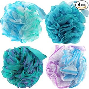 Bath Sponges Loofahs 70 Grams Large Size,4 Pack Shower Sponge Exfoliating Cleaning Bath Loofa Body Scrubber Balls for Women Men - Product Image 1