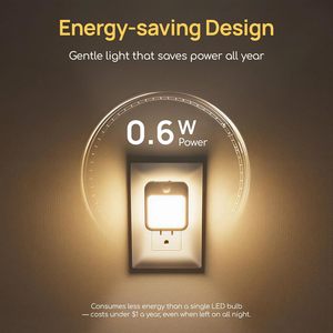 EU US UK Plug LED Motion <b>Sensor</b> <b>Night</b> <b>Lights</b> Living Room Auto Dusk Dawn Dimmable Wireless Cabinet Lamp Warm White Decor - Product Image 5