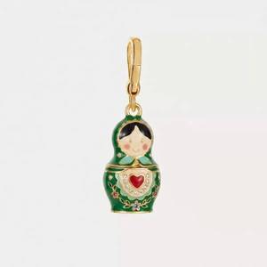 <span class=keywords><strong>Collar</strong></span> con Colgante de Huevo Fabergé de Muñeca Matrioshka Rusa Esmaltada a Color, Chapado en Oro Metálico, Joyería Elegante para Mujer - Product Image 5