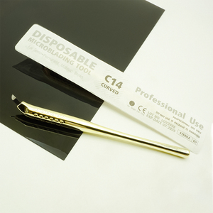12 pièces/paquet Stylo de microblading jetable Aiguilles 14F Stylo de <span class=keywords><strong>tatouage</strong></span> manuel pour sourcils avec lames d'aiguilles de maquillage permanent - Product Image 3