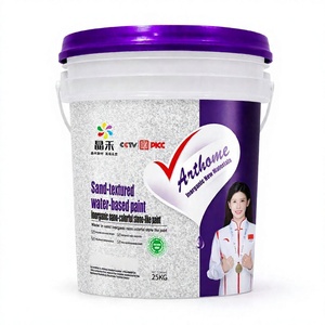 Peinture texturée pour pierre extérieure certifiée CE, sans COV |   Revêtement de façade ignifuge A+ français |   Finition granit OEM à base d'eau dans le sable - Product Image 1