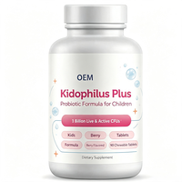 Kidophilus Plus Probiotiques Comprimés à Croquer 1 Milliard UFC Saveur Baies 90 Comprimés OEM Complément Alimentaire pour Enfants