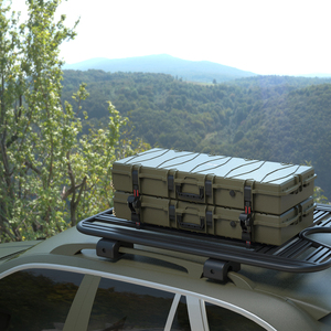 Glary không thấm nước mái giá Cargo Carrier trường hợp đối với xe du lịch hàng đầu nhựa vỏ cứng Stackable trên mái nhà hành lý lưu trữ trường hợp hộp - Product Image 6