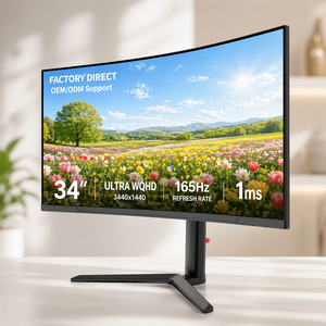 Moniteur incurvé sans bordure 34 pouces 165Hz 1ms 1500R 4K UWQHD pour moniteurs LCD, moniteur incurvé et moniteur de <span class=keywords><strong>jeu</strong></span>, directement de l'usine - Product Image 1