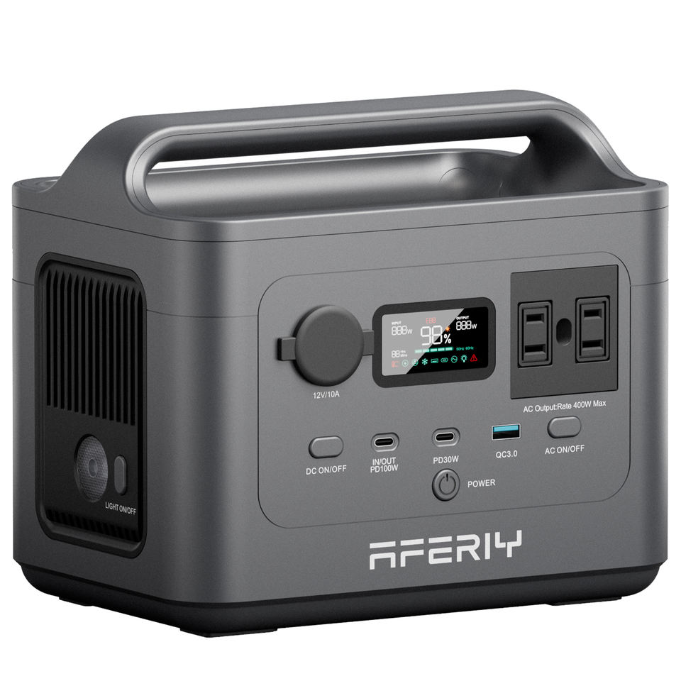 Protable Power Source 6 Output Ports Aferiy 288Wh Capacity Portable Lithium Battery Solar ...