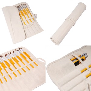 Canvas Brush Holder Roll Up Storage Bag 40x33cm Art Paint Brush Organizer With 22 Pockets For Painting Supplies - Product Image 2