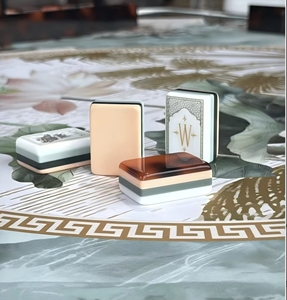Art Deco <b>Mahjong</b> <b>Set</b> Bone China Style Tiles Tortoise Pattern Tabletop Game for Home Entertainment - Product Image 3