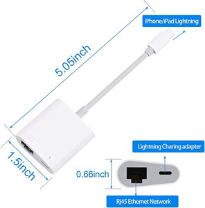 อะแดปเตอร์ USB C เป็นอีเธอร์เน็ตพร้อมฟังก์ชั่นชาร์จ, อะแดปเตอร์ Type-C เป็น RJ45 อีเธอร์เน็ต, อะแดปเตอร์เครือข่าย LAN แบบพกพาที่ใช้พอร์ต USB-C - Product Image 5