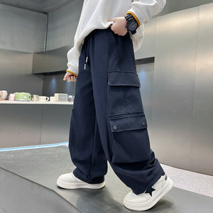 Nouveau Style 2025 : <span class=keywords><strong>Pantalon</strong></span> Cargo Garçon Large et Cool pour Printemps Automne, Vêtement Tendance pour Enfants - Product Image 3