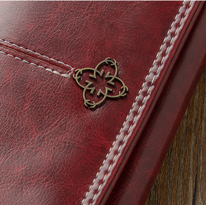 Portafogli da <span class=keywords><strong>donna</strong></span> Vintage da viaggio con Zip e pochette in <span class=keywords><strong>pelle</strong></span> di cera d'olio da <span class=keywords><strong>donna</strong></span> <span class=keywords><strong>portafoglio</strong></span> lungo - Product Image 6