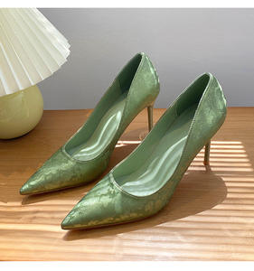 Nouvelle tenue folklorique de style chinois, jupe assortie, élégante, légère, été, sexy, talons aiguilles, bout ouvert, talons hauts, bout ouvert, pour femmes - Product Image 1