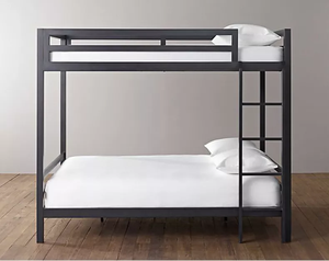 Lit superposé en métal de haute qualité, directement de l'usine, lit superposé double surélevé, taille double avec cadre en métal et <span class=keywords><strong>garde</strong></span>-corps robuste - Product Image 3