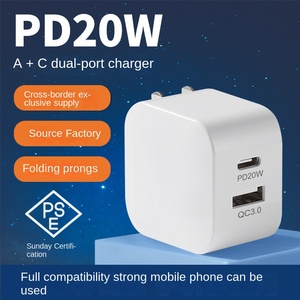 Cargador de teléfono móvil PD20W Cabezal de <span class=keywords><strong>carga</strong></span> rápida para <span class=keywords><strong>Apple</strong></span> para teléfonos móviles Xiaomi para iPhone15 5V/2.4A QC3.0 Tipo-C - Product Image 5